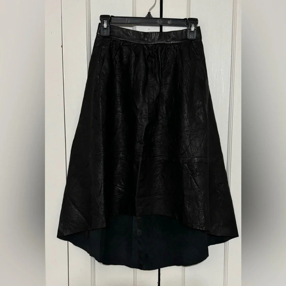 Zadig & Voltaire Joslin Cuir Froisse Leather Skirt - Picture 7 of 15